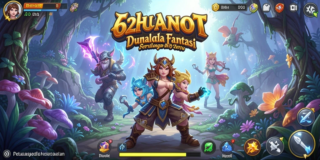 Tampilan gameplay seru di dunia petualangan 62HOT.