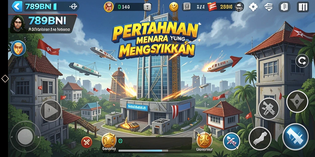 Tampilan gameplay menarik dari 789BNI dengan strategi Tower Defense.