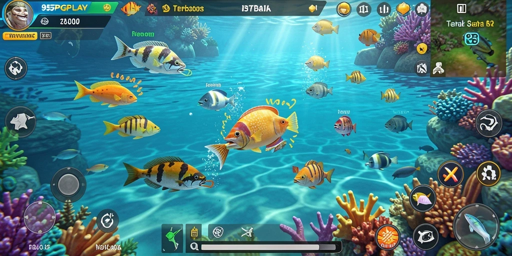 Tangkapan layar menampilkan serunya gameplay Tembak Ikan.