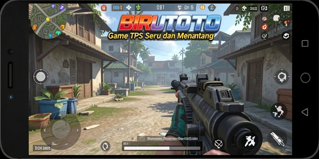 Tampilan gameplay yang intens dalam BIRUTOTO.