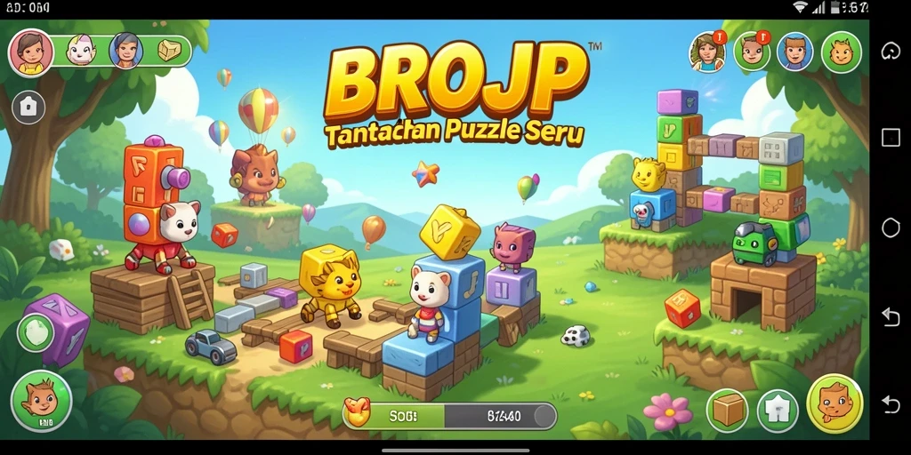 Tampilan gameplay BROJP dengan teka-teki menarik dan interaktif.
