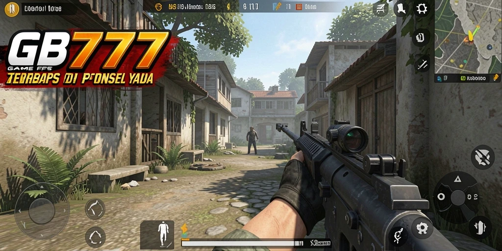 Screenshot gameplay dari game FPS GB777 yang intens dan mendebarkan.