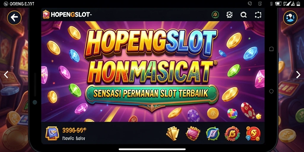 Tampilan gameplay HOPENGSLOT yang penuh warna dan dinamis.