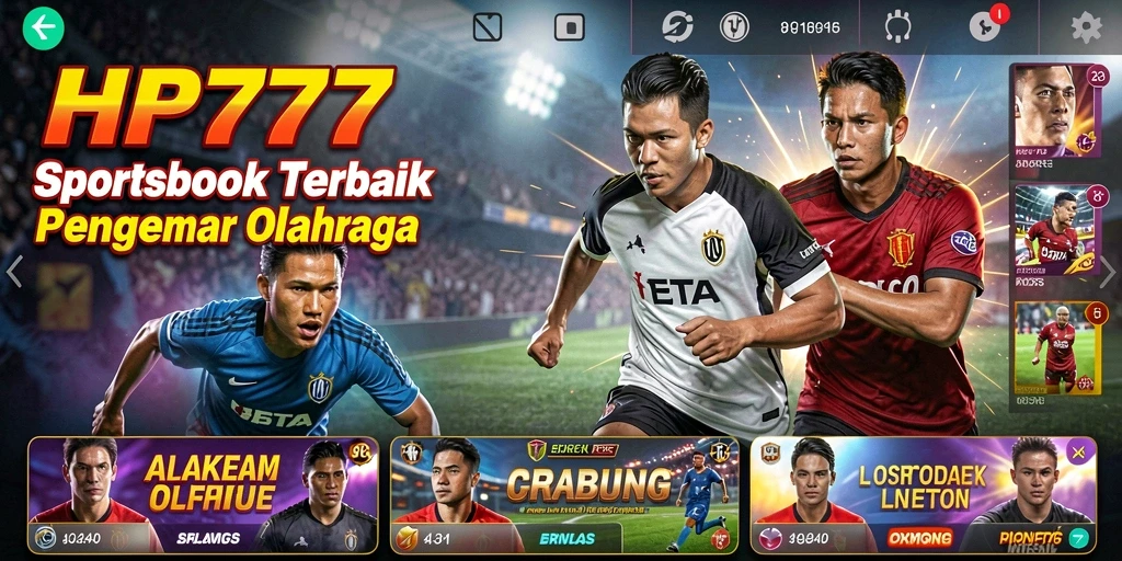 Tangkapan layar HP777 menampilkan fitur taruhan langsung pada pertandingan olahraga.