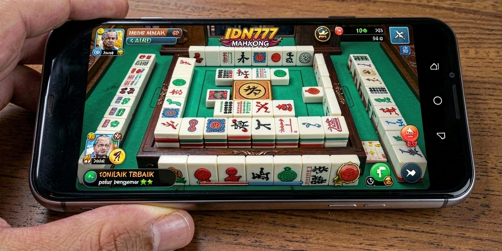 Screenshot menunjukkan gameplay mendebarkan dari IDN777 Mahjong.