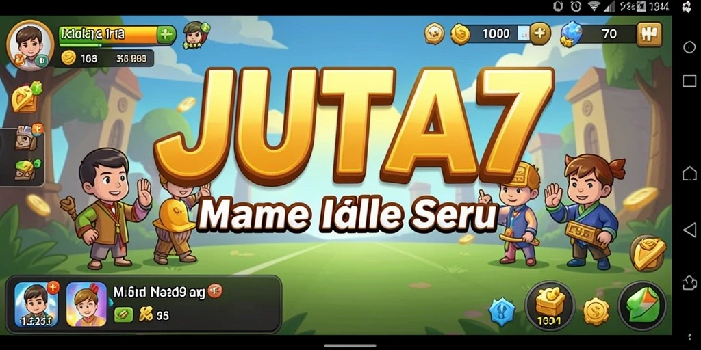 Tampilan gameplay JUTA7 yang menarik dengan konsep Idle.