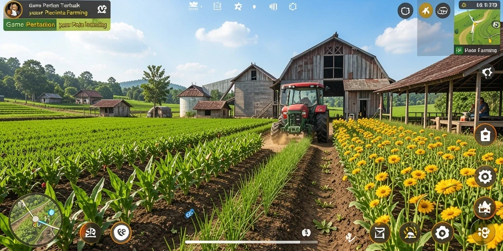 Screenshot gameplay LI789 menampilkan aksi bertani yang menarik dan interaktif.