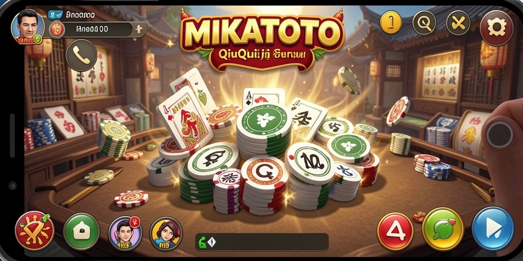 Tampilan gameplay seru QiuQiu di MIKATOTO.