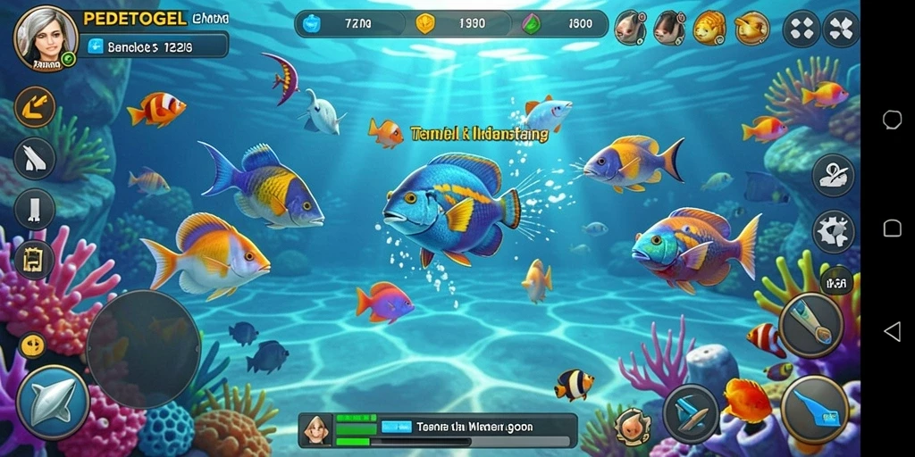 Screenshot gameplay menampilkan aksi seru Tembak Ikan.