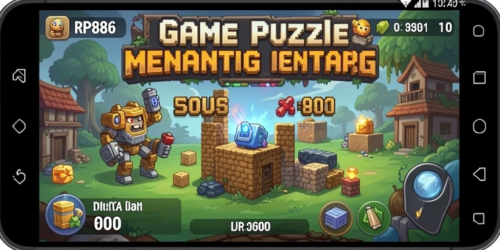 Screenshot gameplay RP886 menampilkan tantangan puzzle yang menarik.