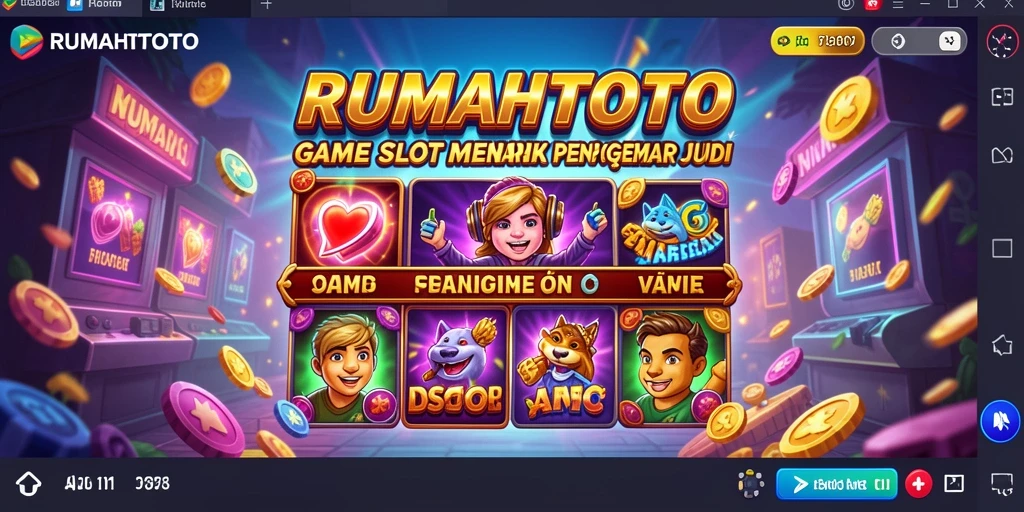 Gameplay seru dalam RUMAHTOTO dengan berbagai tema slot.