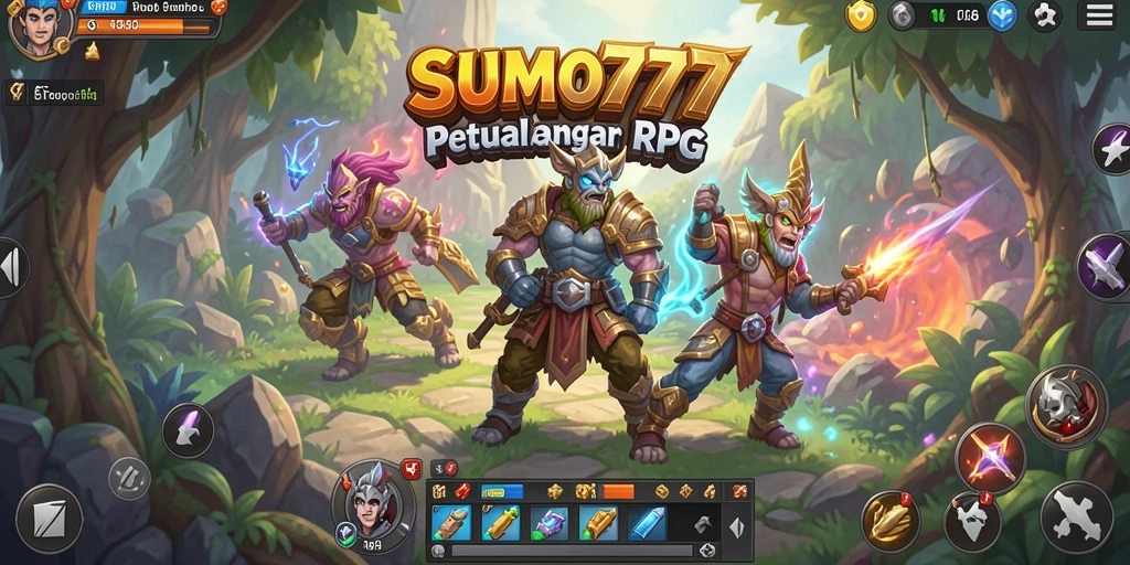 Tampilan gameplay epic dari SUMO777 yang penuh petualangan RPG.