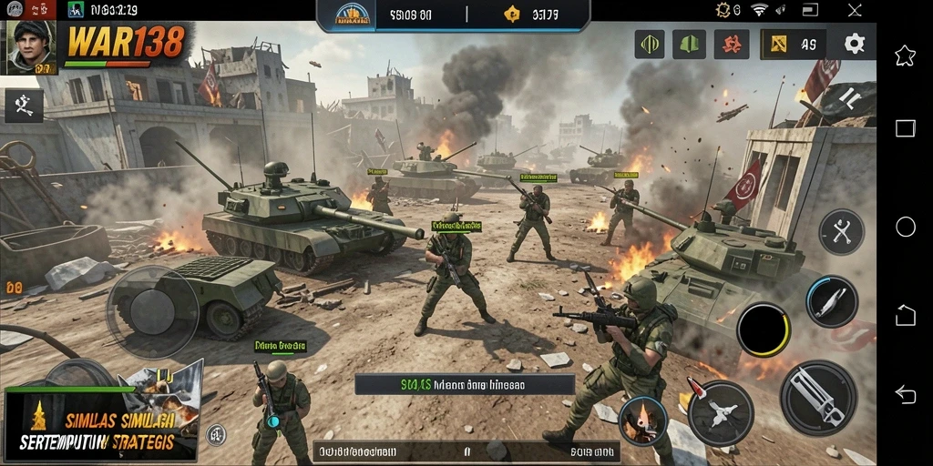 Tampilan gameplay WAR138 yang menarik dengan pertempuran strategis.